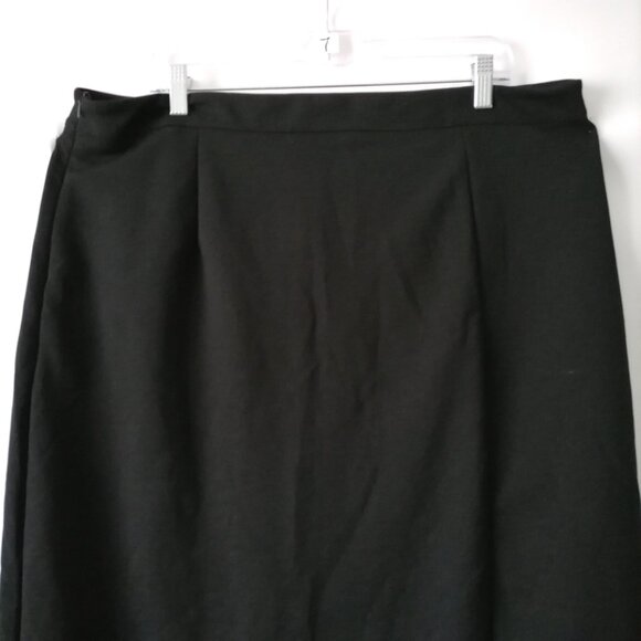 Shein Womens Black Side Slit Zipper Straight Pencil Skirt Plus Size 3XL - Picture 2 of 7